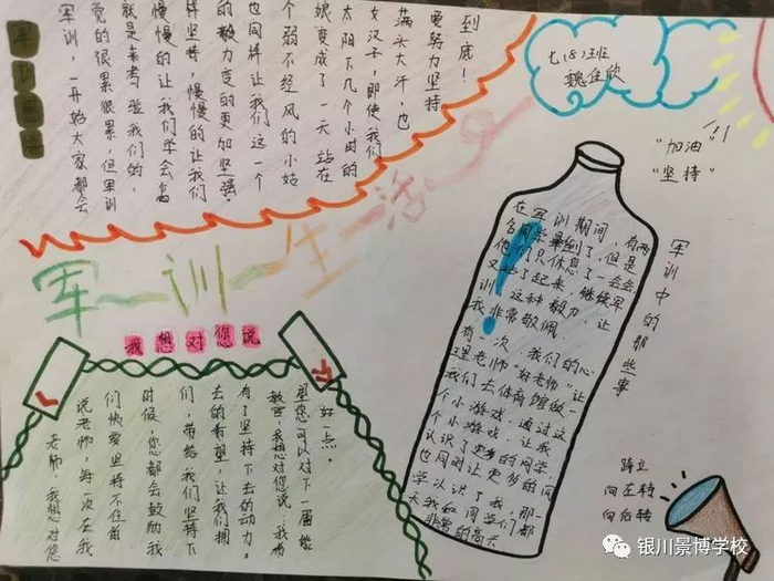 军训感悟手抄报