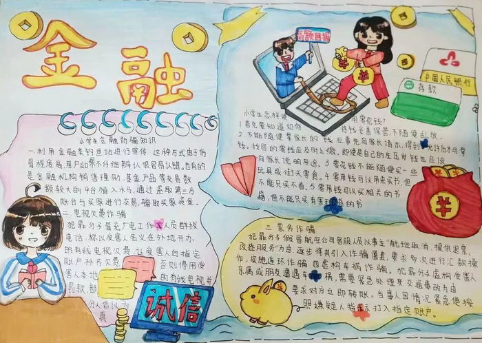 小学生普及金融知识手抄报