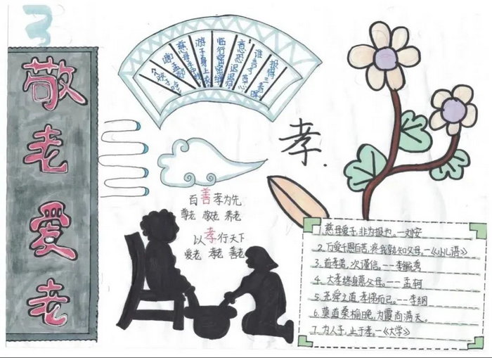 孝文化手抄报初一