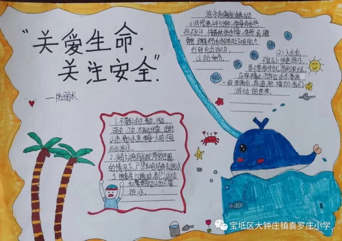 防溺水六不准一会手抄报
