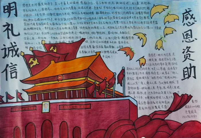 诚信教育感恩回报手抄报