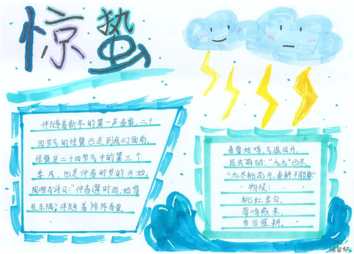 节气惊蛰手抄报