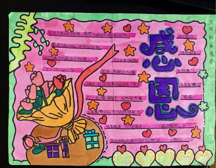 感恩父母手抄报简单漂亮