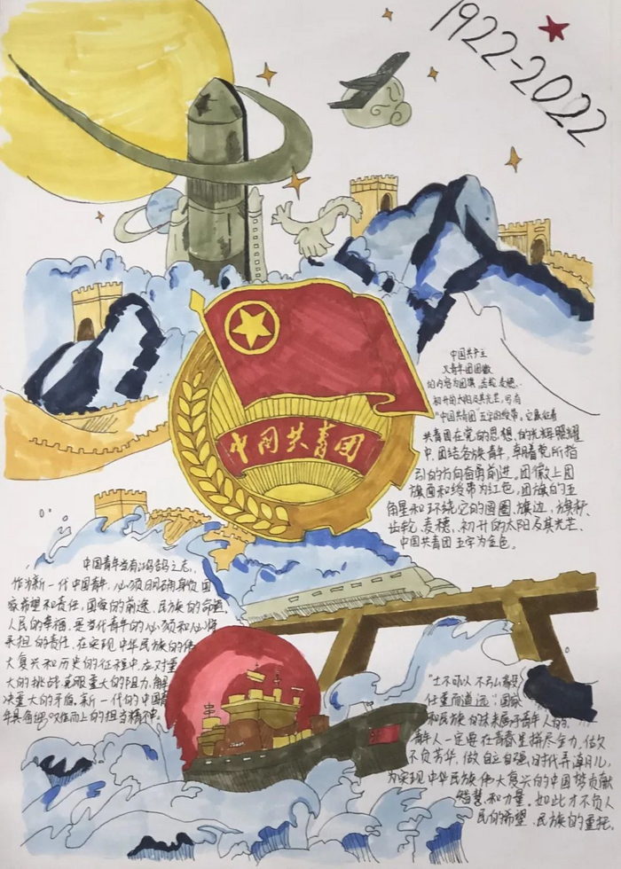 奋斗百年路共筑中国梦手抄报