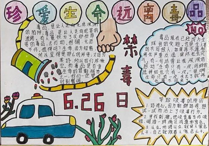 珍爱生命远离毒品手抄报内容图片