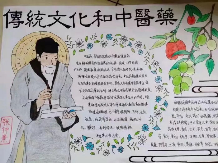 中医文化进校园手抄报简单