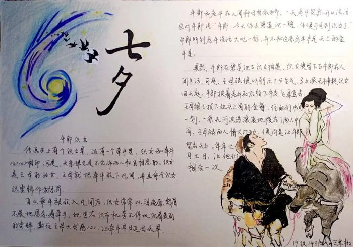 小学生七夕节手抄报