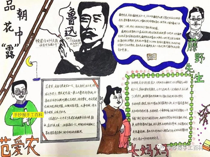 朝花夕拾手抄报初一