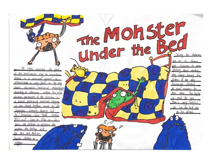 快乐阅读创意暑假英语手抄报图片