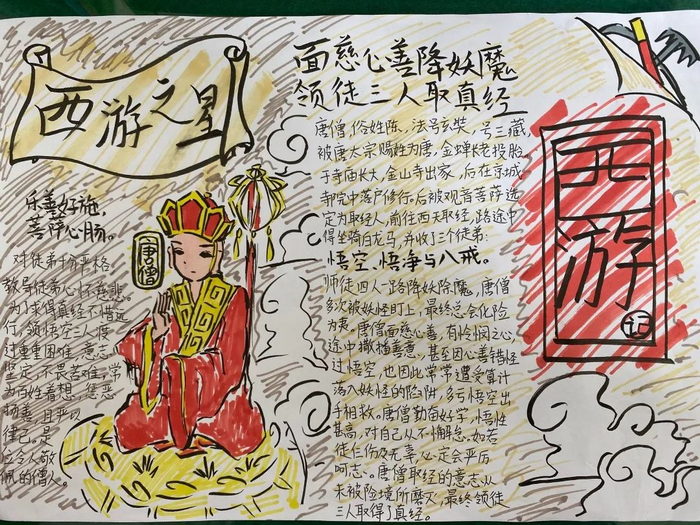 西游记初中精美手抄报图片大全
