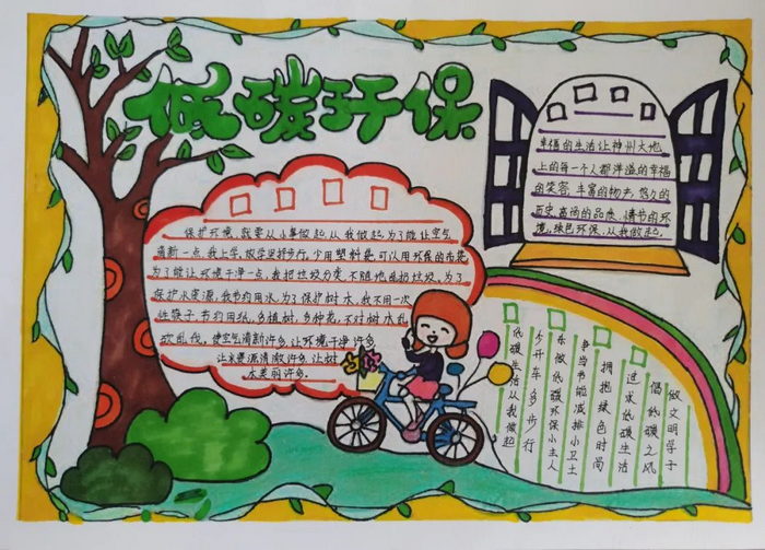 三年级绿色低碳环保手抄报