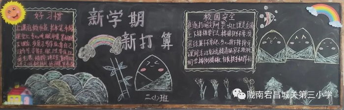 新学期新气象的黑板报内容