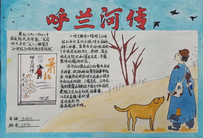 呼兰河传手抄报大全一等奖五年级