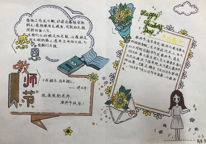 尊师守纪的手抄报画画图片