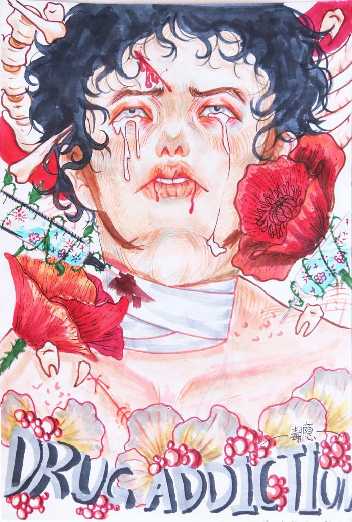 禁毒绘画作品一等奖