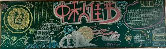 教师节和中秋节黑板报