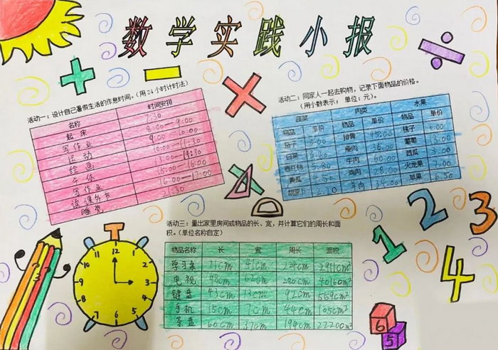 综合实践手抄报数学图片