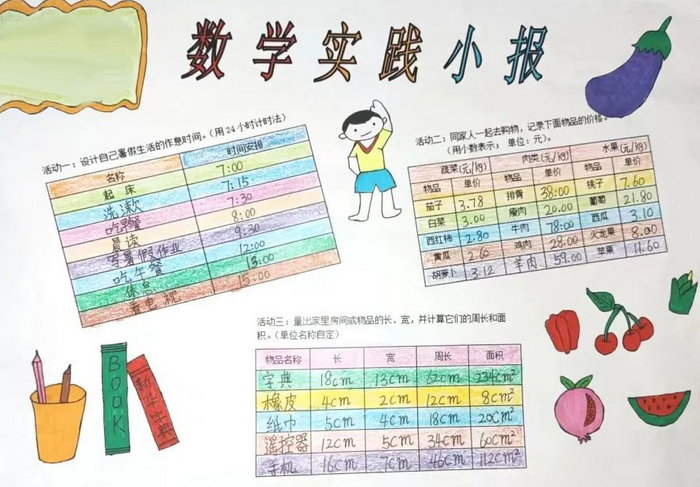 数学实践小报一年级