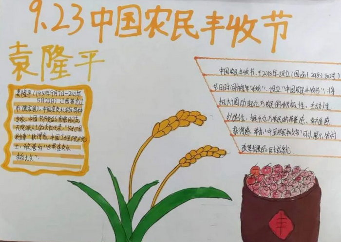 中国农业手抄报简单图片