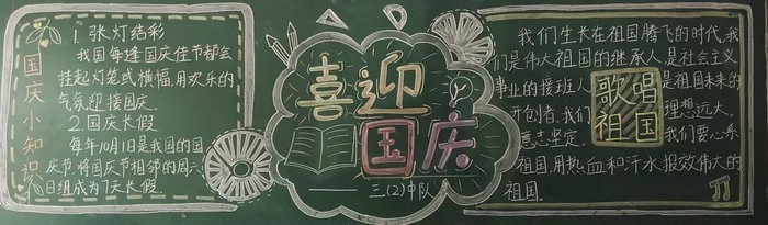 喜迎国庆黑板报图片