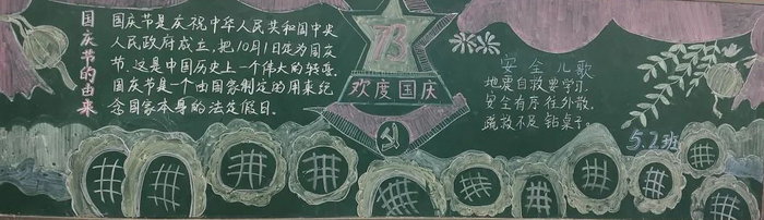 喜迎国庆黑板报图片