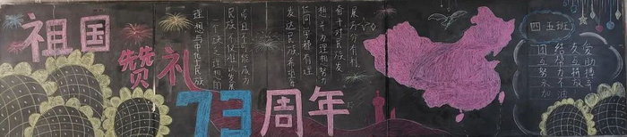 喜迎国庆黑板报素材图片