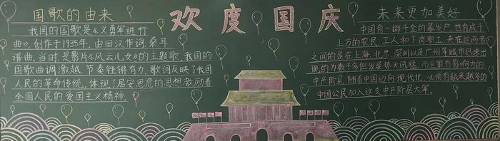 喜迎国庆黑板报内容简短