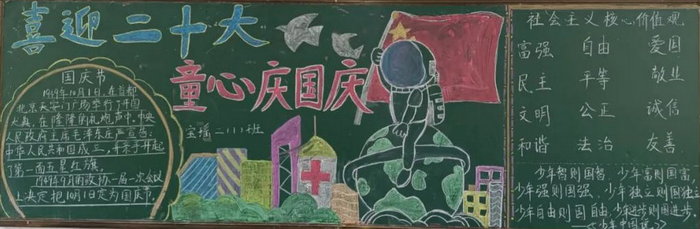 欢度国庆节黑板报图片