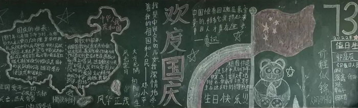 欢度国庆节黑板报高中