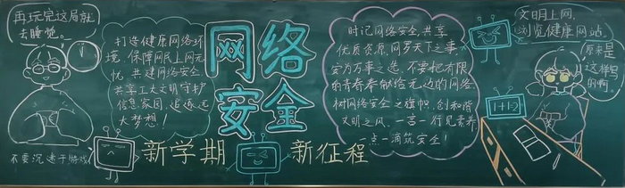 新学期网络安全黑板报