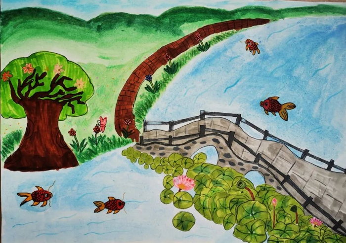 爱河护河绘画比赛图片