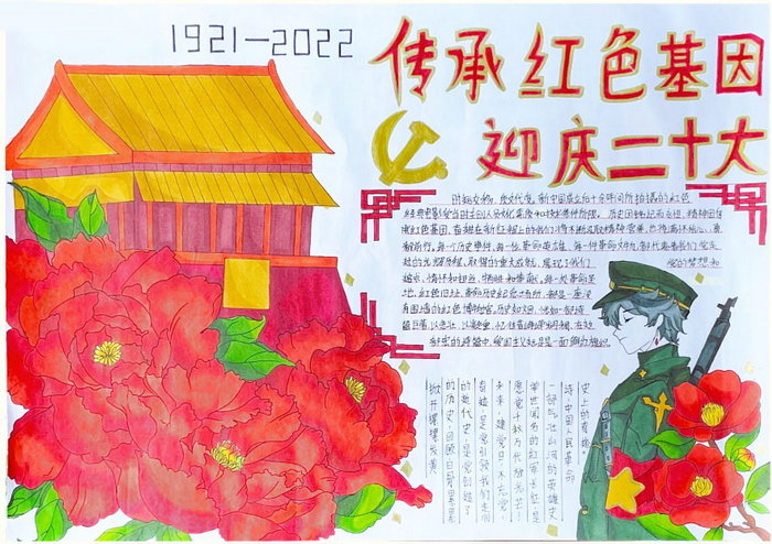 2021红色传奇手抄报图片