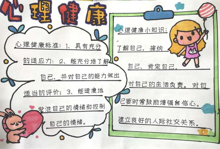 阳光伴我成长心理健康手抄报手抄报
