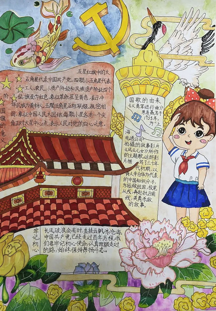 认识国旗国徽国歌为主题的手抄报