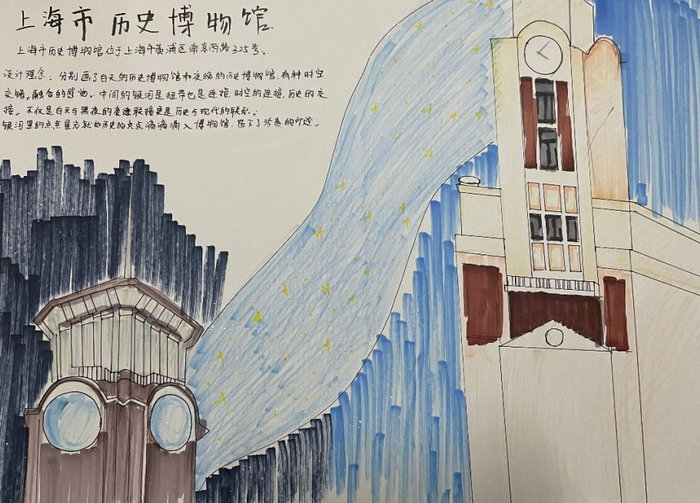 笔绘红色景点争做时代新人手抄报