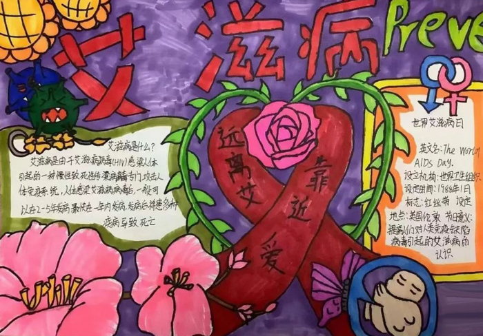 世界艾滋病日简单手抄报艾滋病手抄报