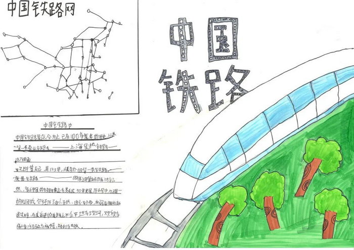 第七张中国铁路发展的手抄报6,第六张中国高铁发展史手抄报5,第五张