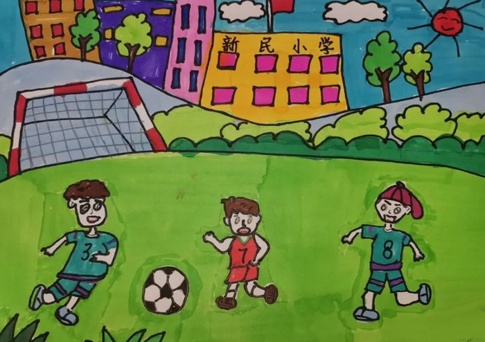 一年级足球手抄报简单又漂亮