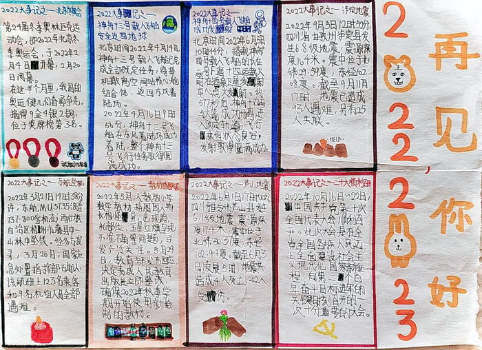 2022年中国大事手抄报