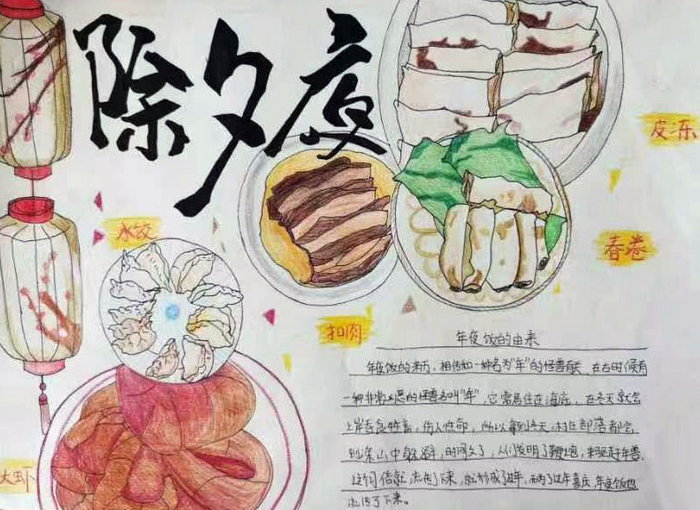 春节营养食谱手抄报图片