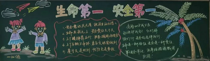 2,第二張安全教育宣傳黑板報內容1,第一張安全教育宣傳黑板報主題安全