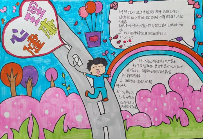 健康心理快乐人生手抄报简单