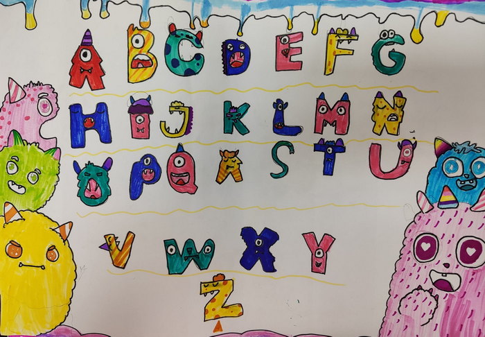 英语字母宝宝手抄报图片