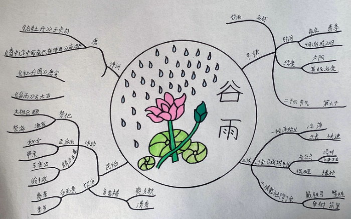 谷雨思维导图图片