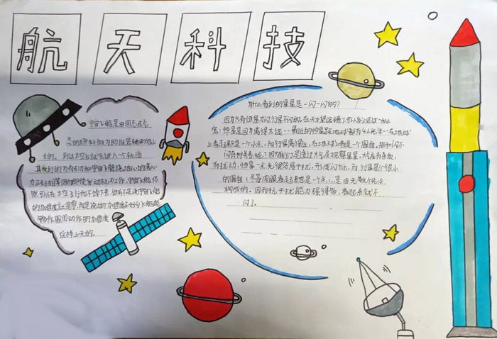 宇宙探秘手抄报内容图片